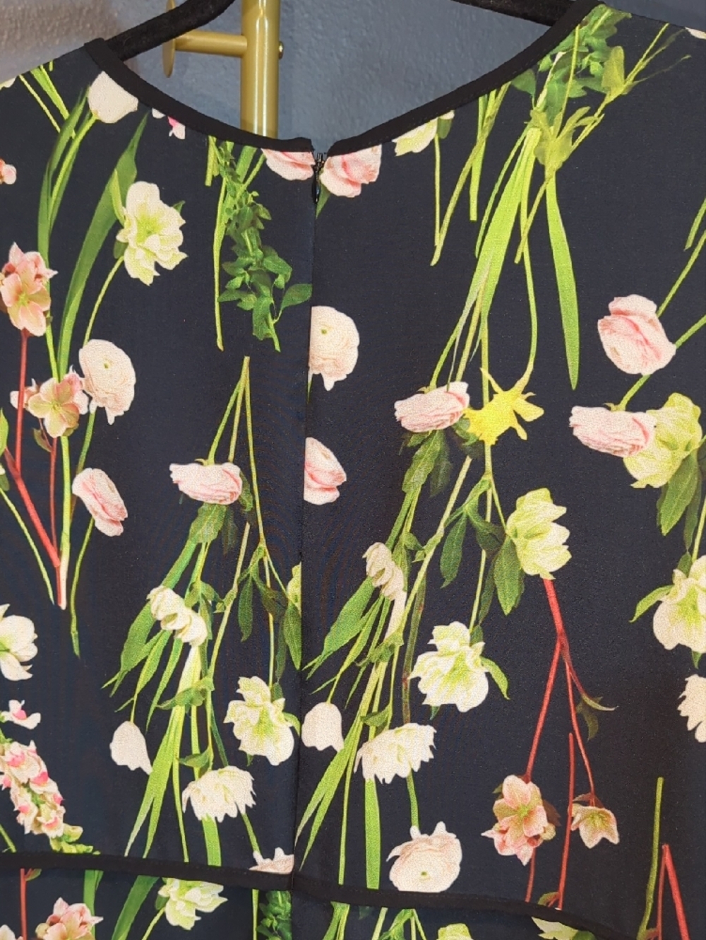 Women's Black Floral Sleeveless Dress Size 2x - Picture 7 of 10